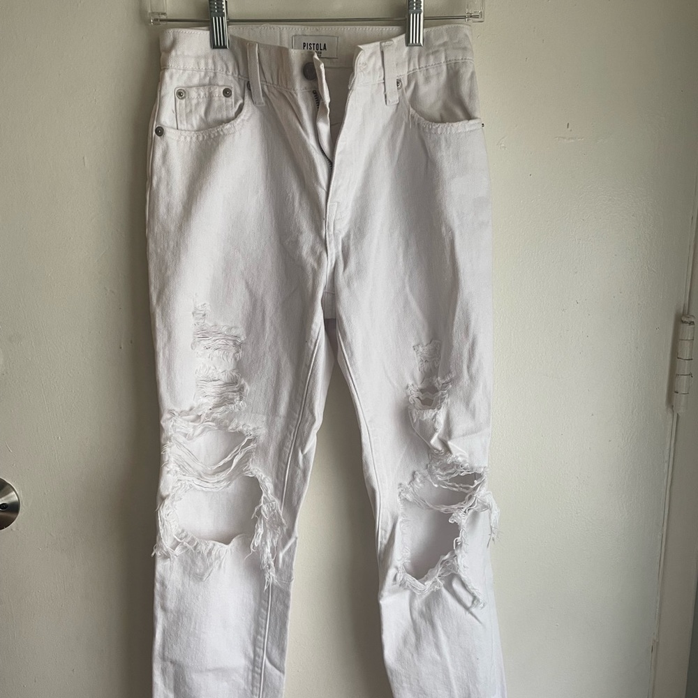 Pistola White Waist Jeans
